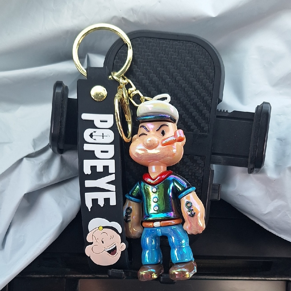 Multicolor Keychain with Black Strap